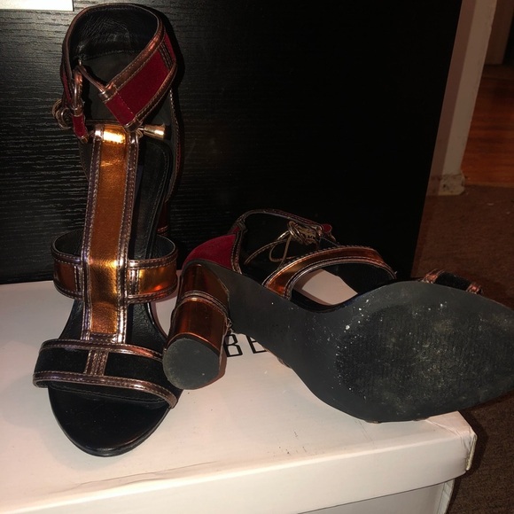 Cape Robbin women’s‎ open toe ankle strap color block high heels size 9 - Picture 2 of 3